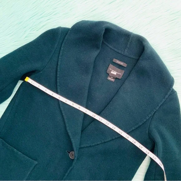 Club Monaco Green Trench Coat with Classic Lapel - Picture 5 of 8